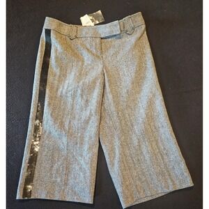 NWT LOFT Ann‎ Taylor Marisa Fit Cropped Side Sequin Capri Pants Size 6P